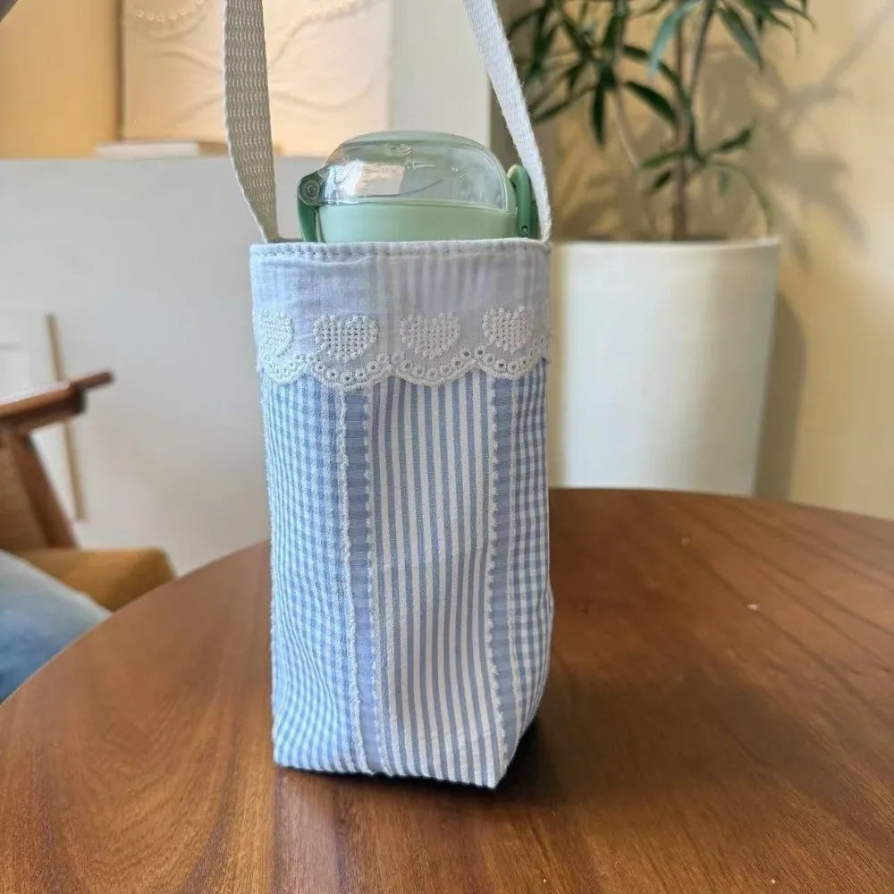 Lace Floral Water Bottle Cloth Bag – Portable Sleeve Carrier Bottle Sleeve Bag Richie's