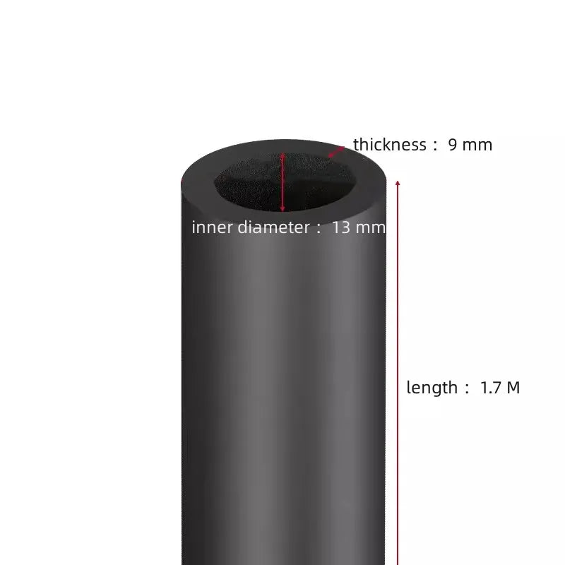 1.7M Sponge Rubber Pipe Insulation Sleeve – Waterproof Foam Tube Pipe Insulation Sleeve Richie's 13X9mm