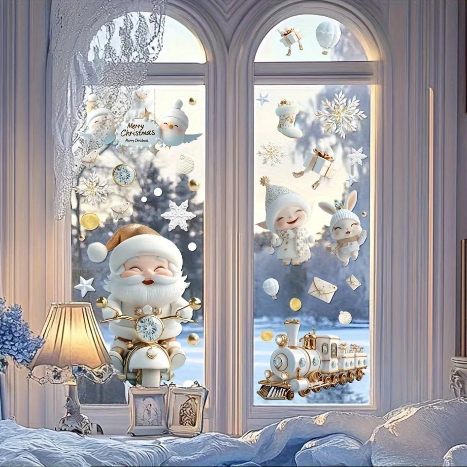 9-Sheet Reusable Christmas Window Clings – Static Cling PVC Decals Christmas Window Clings Richie's