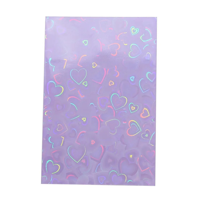 50Pcs Kpop Photocard Sleeves Heart Bling PVC Card Protectors Photocard Sleeves Richie's