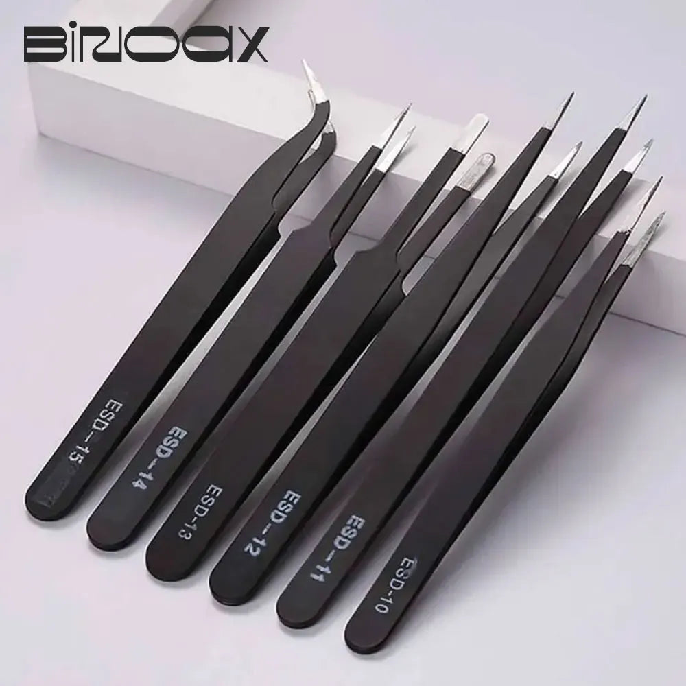 Binoax 6PC Anti-Static Precision Tweezers Set – Stainless Steel Precision Tweezers Set Richie's Default Title