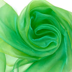 150x100cm Two-Tone Gradient Organza Fabric | Soft Sheer Craft Organza Craft Fabric Richie's Green 150 x100cm
