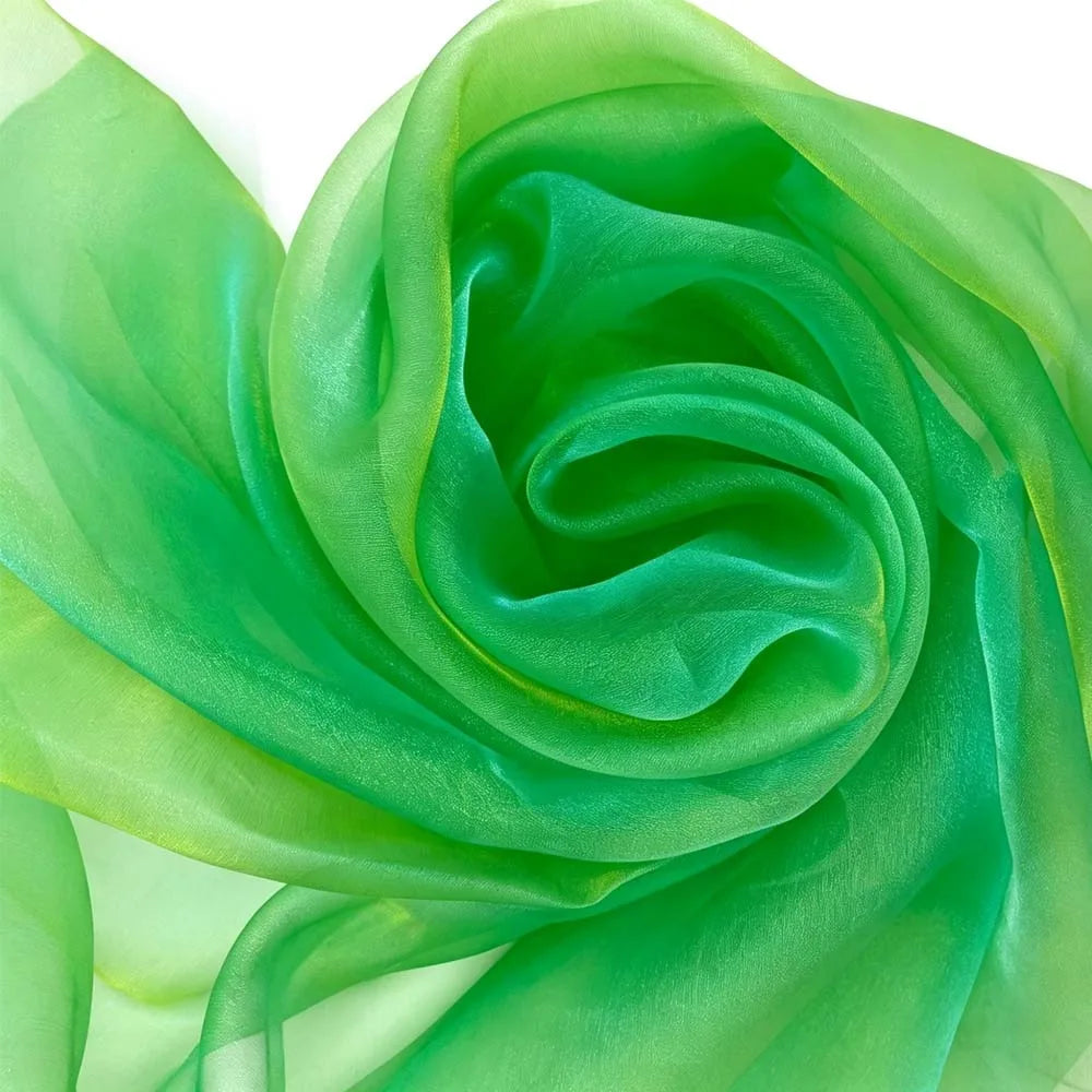 150x100cm Two-Tone Gradient Organza Fabric – Sheer Craft Yarn Organza Craft Fabric Richie's Green 150 x100cm