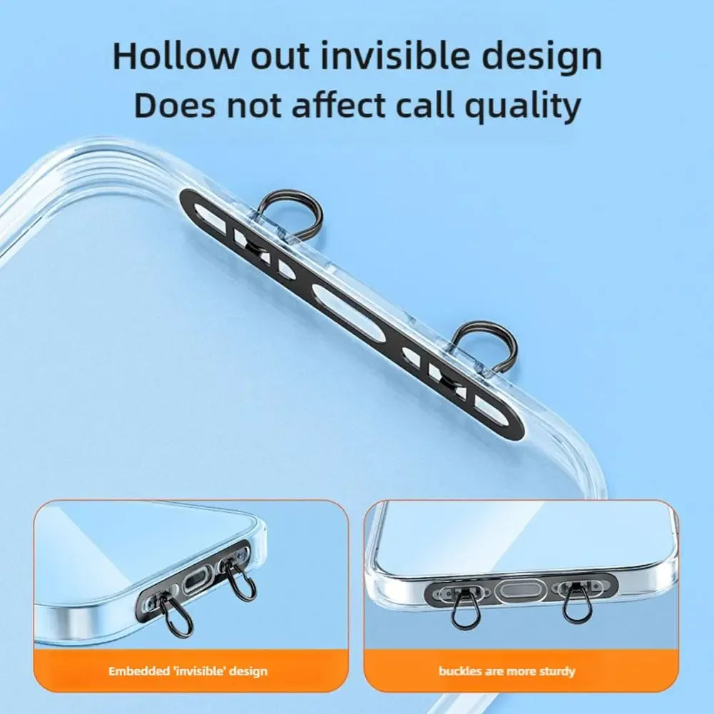 Ultra-Thin Metal Phone Lanyard Tether Tab – Double Buckle Patch Phone Lanyard Patch Richie's