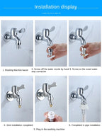 Brass Automatic Stopcock Washing Machine Faucet Wall Mounted Brass Stopcock Valve Richie's